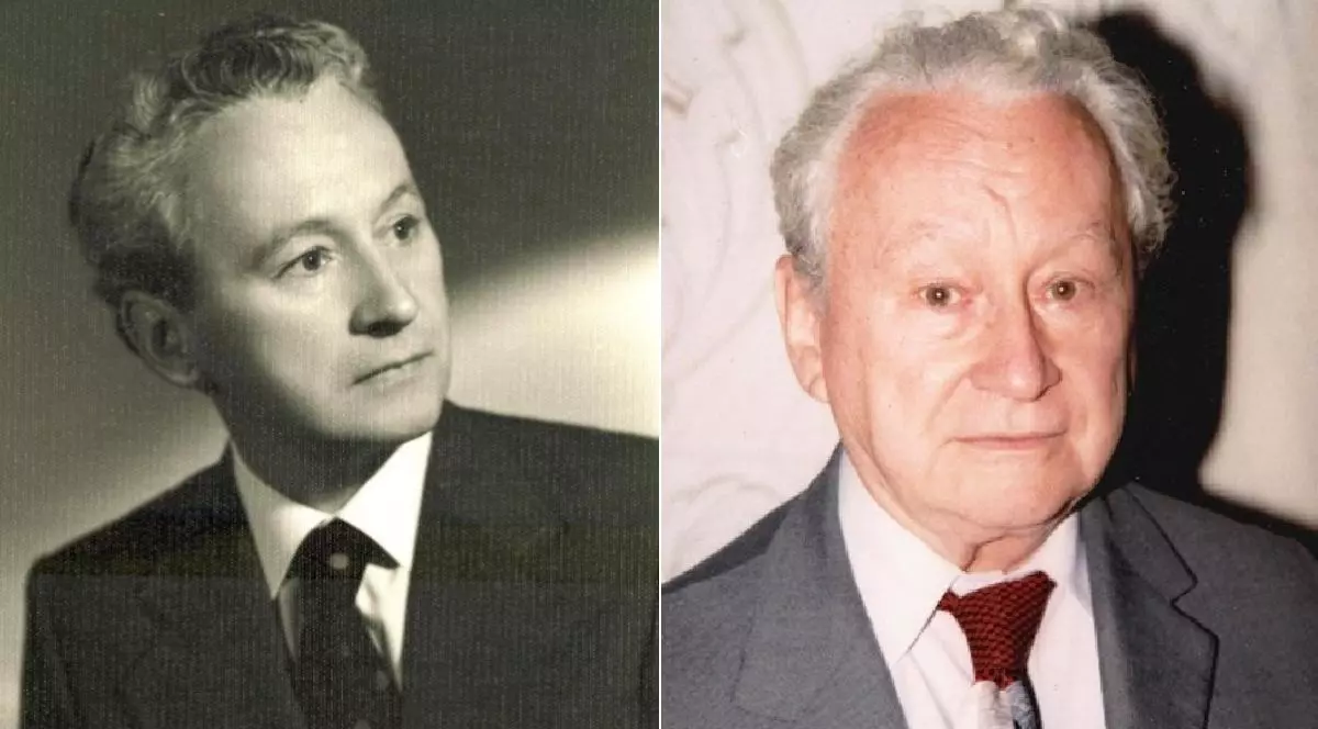 Niculae Ionescu Galbeni. In stanga, in anii 1970, in dreapta in anii 1990