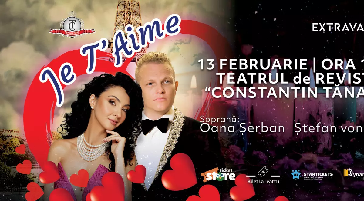 „JE T”AIME” - incursiuni muzicale spre inima Parisului, cu tenorul ŞTEFAN von KORCH şi invitaţii, pe 13 februarie, la Teatrul Constantin Tănase 