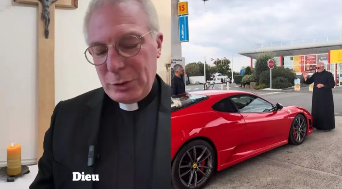 Părintele Geoffroy de La Tousche face totul pentru a-i atrage pe oameni la biserică.