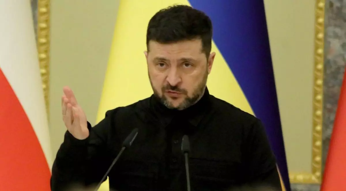 Volodimir Zelenski, într-o conferință de presă Foto: IMAGO