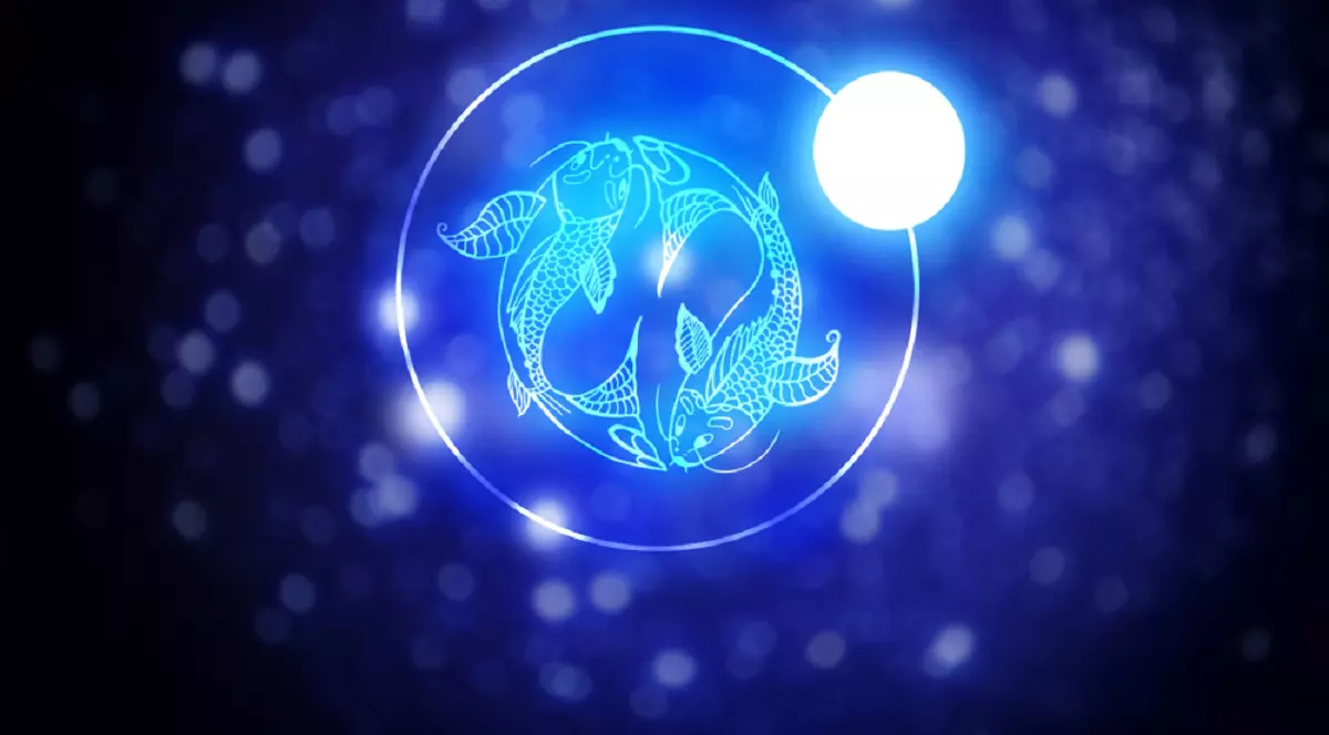 Zodia Pești – perioada, caracteristici, personalitate și compatibilitate - Imagine grafică reprezentând semnul zodiacal Peşti pe un cer înstelat