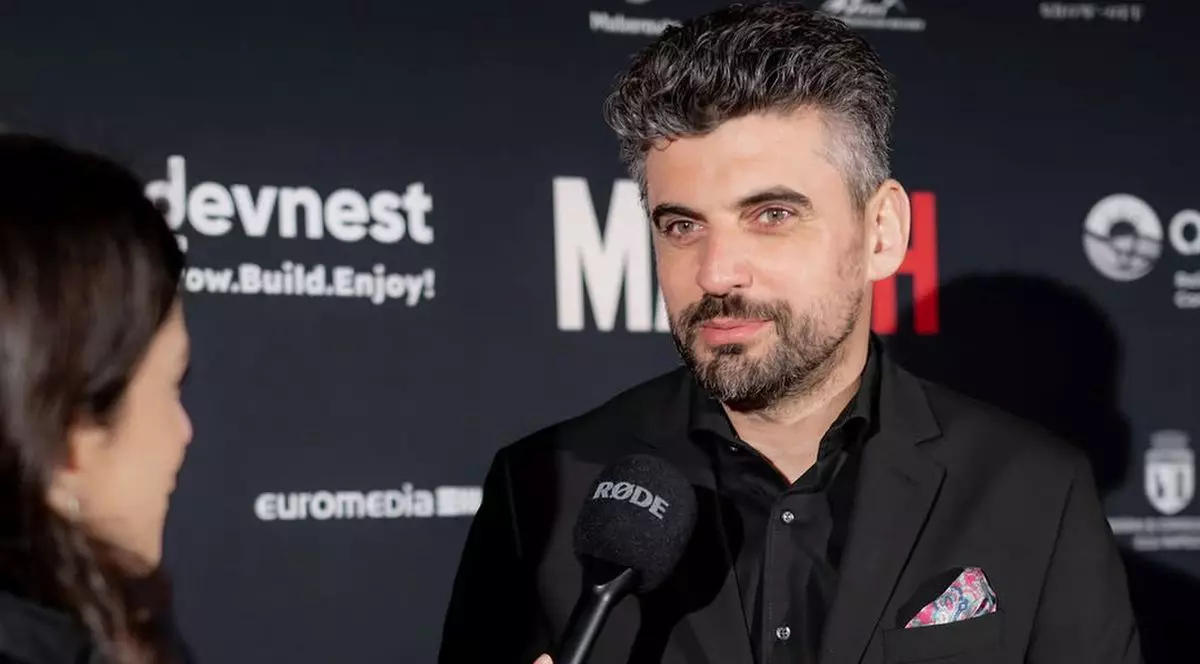 Actorul Bogdan Bob Rădulescu la premiera din Spania a filmului „Acel Martie” („That March”)