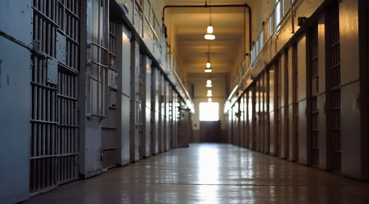Priveliște într-o închisoare cu numeroase celule