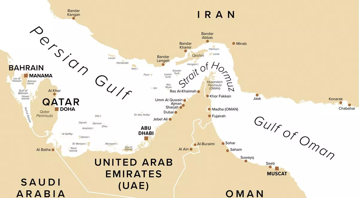 Harta zonei strâmtorii Ormuz Foto: Profimedia