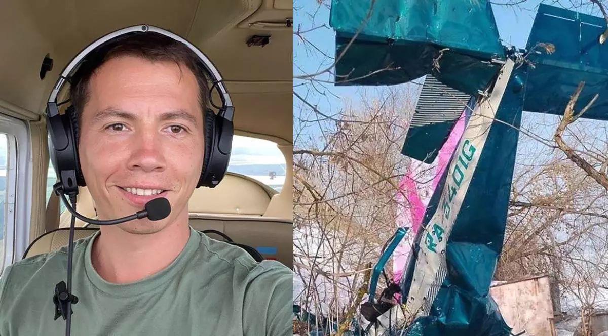 Colaj cu Pavel Koshkin și epava avionului ușor Alto NG pilotat de influencerul aviației ruse , după ce a fost „doborât de apărarea aeriană a lui Putin, care l-a confundat cu o dronă ucraineană”. 21 martie 2026