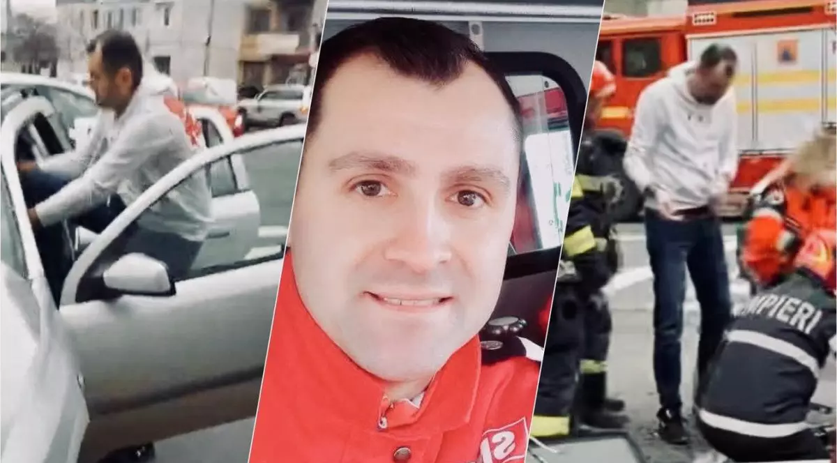 Gabriel Chivu, paramedic din Brăila aflat în timpul liber, a salvat doi oameni de la moarte după un accident teribil