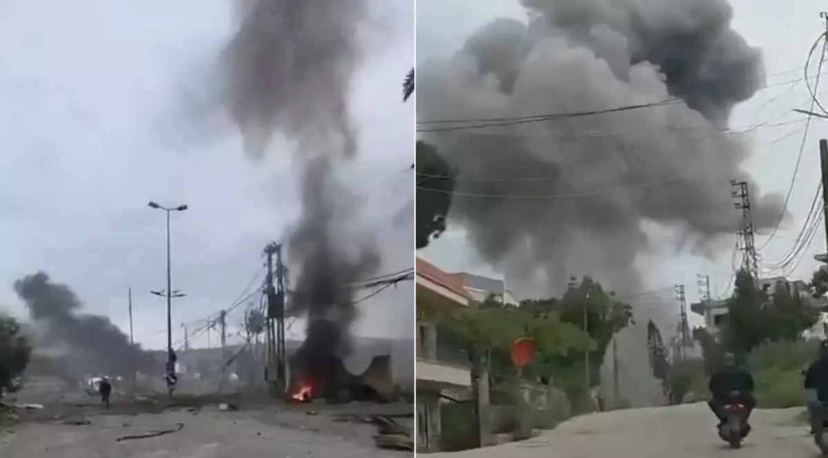 Atacuri israeliene în Liban, deși armistițiul este încă în vigoare. 14 morți, printre care doi copii, SE vede fum negru si multe resturi pe jos