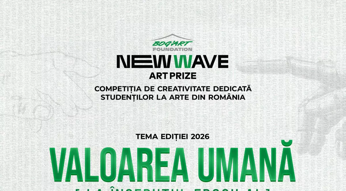 Fundaţia Bog’Art oferă premii de 10.000 de euro la NEW WAVE Art Prize, ediția 2026. Inteligenţa artificială, temă de concurs pentru studenţii la arte