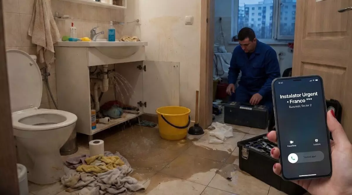 Avarie la instalația sanitară? Cum găsești un instalator autorizat în București care nu te lasă cu balta în casă