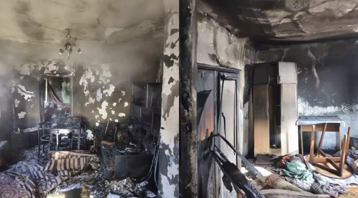 Locuința unei bătrâne a fost distrusă în urma unui incendiu