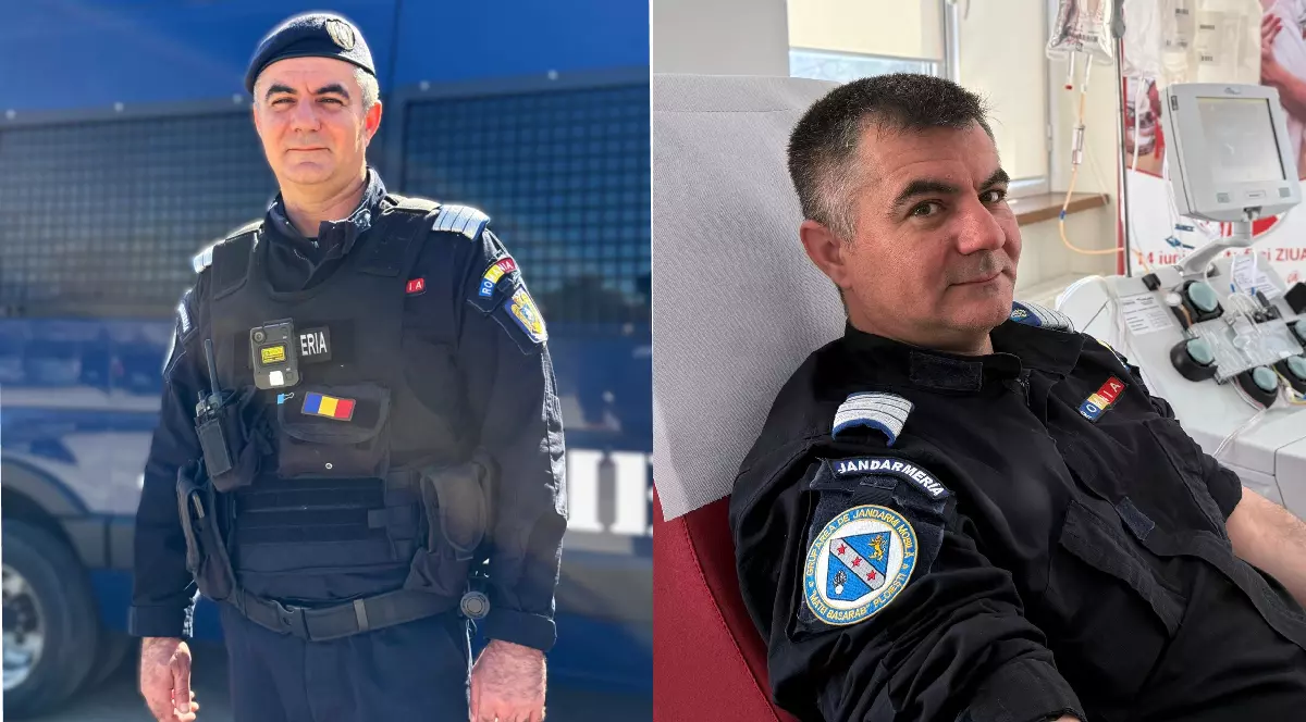 Plutonierul adjutant-șef Dorin-George Căicuț, din cadrul Grupării de Jandarmi Mobile Ploiești