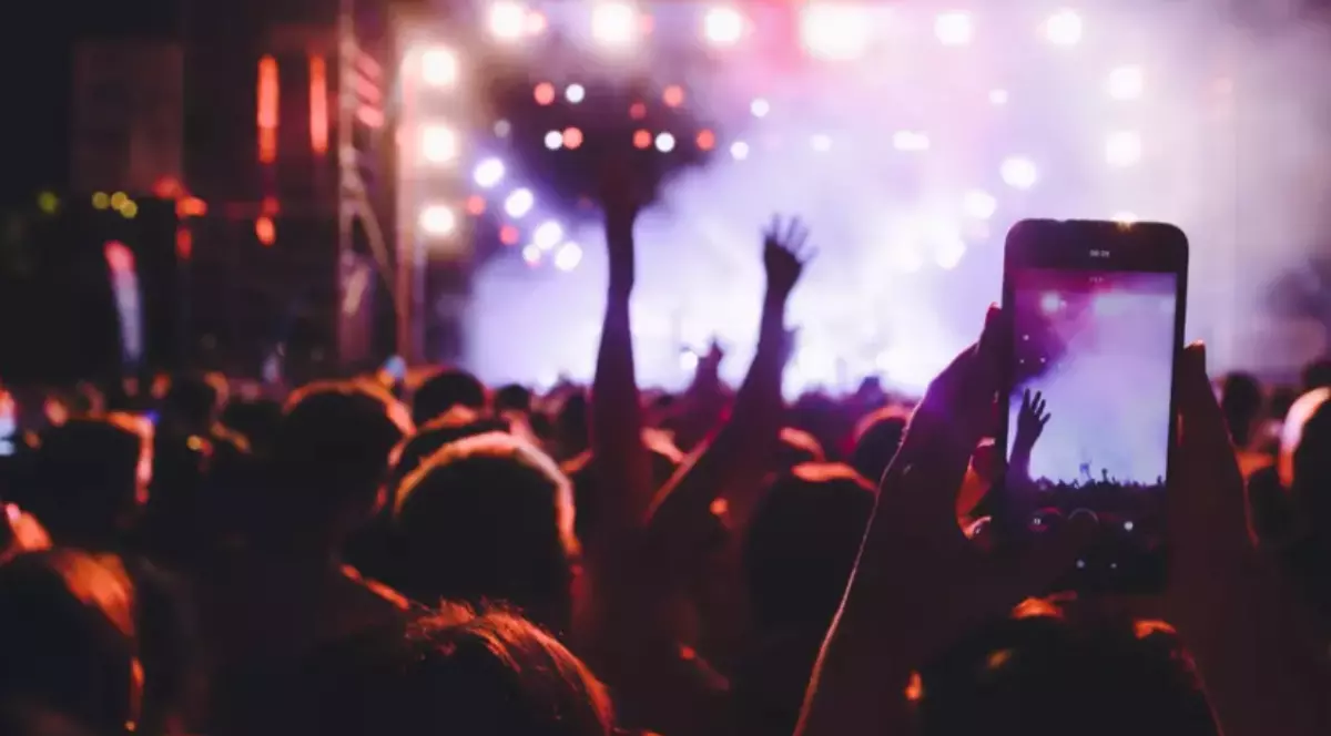 Oameni care se află la un concert