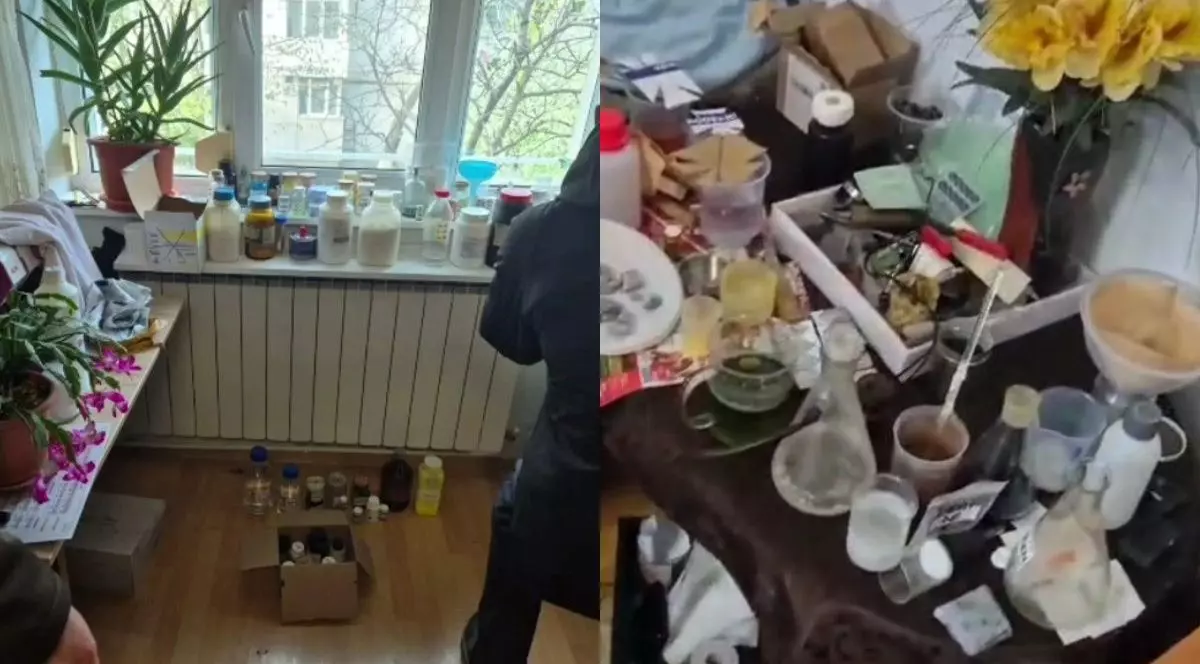 Un tânăr pasionat de chimie ținea în casă 72 de kilograme de substanțe toxice. Foto