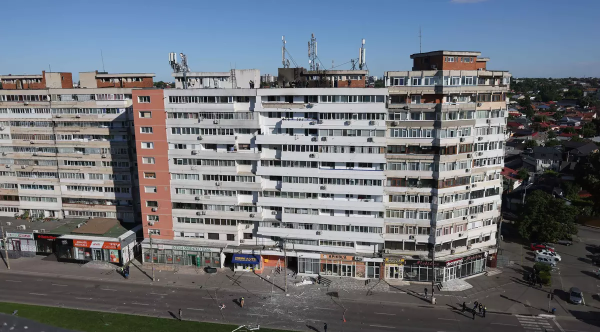 O dronă ruseasă a căzut la Galați, 29 mai 2026. Foto: Inquam Photos-George Călin