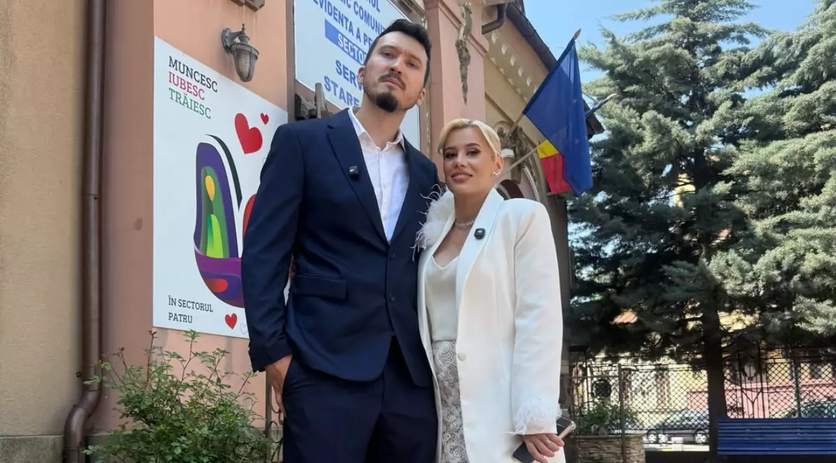 Anisia Gafton s-a căsătorit civil cu Serghei