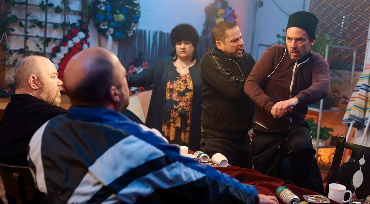 Augustin Viziru la filmările pentru serialul „Tătuțu” de pe PRO TV și VOYO