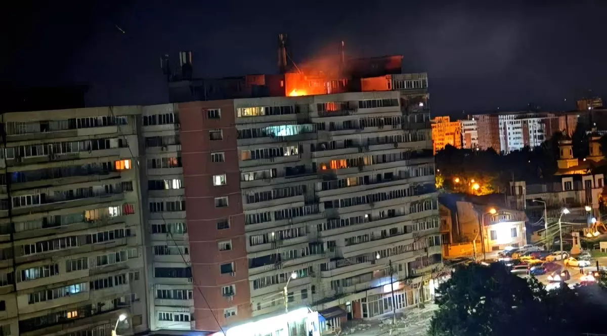 Incendiu bloc Galați - explozie -drona ruseascp 29 mai 2026