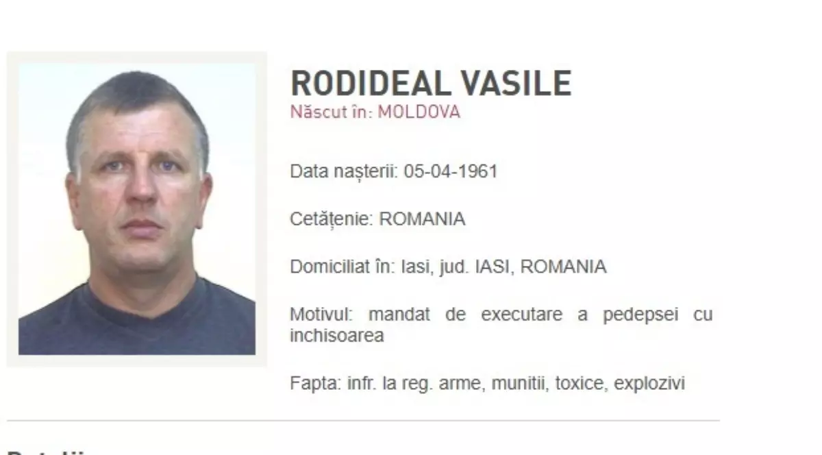 Un bărbat român aflat pe lista persoanelor urmărite internațional al Poliției Române