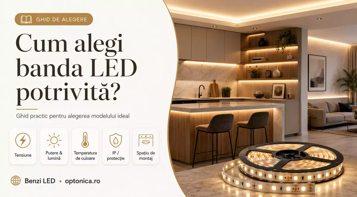 Benzi LED optonica.ro: soluții moderne pentru iluminat decorativ, funcțional și arhitectural