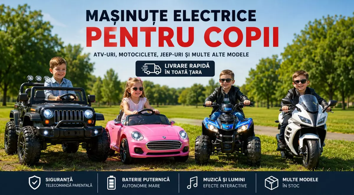Mașinuțele electrice pentru copii devin tot mai populare în România. De ce aleg părinții modelele de la Moka GSM Kids