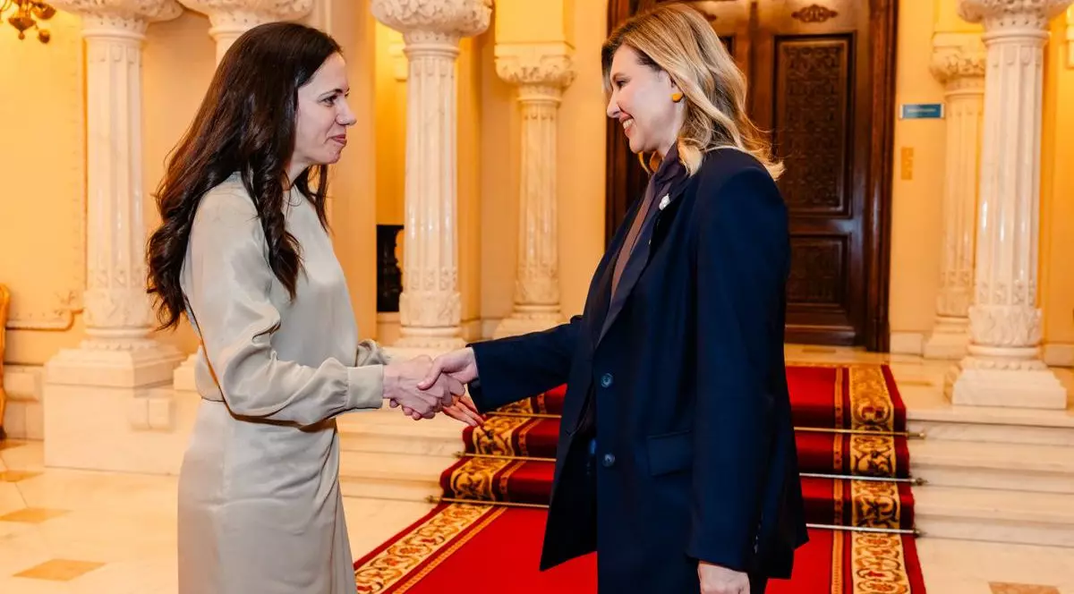 Mirabela Grădinaru a primit-o pe Olena Zelenska la Cotroceni,. Foto Administrația Prezidențială