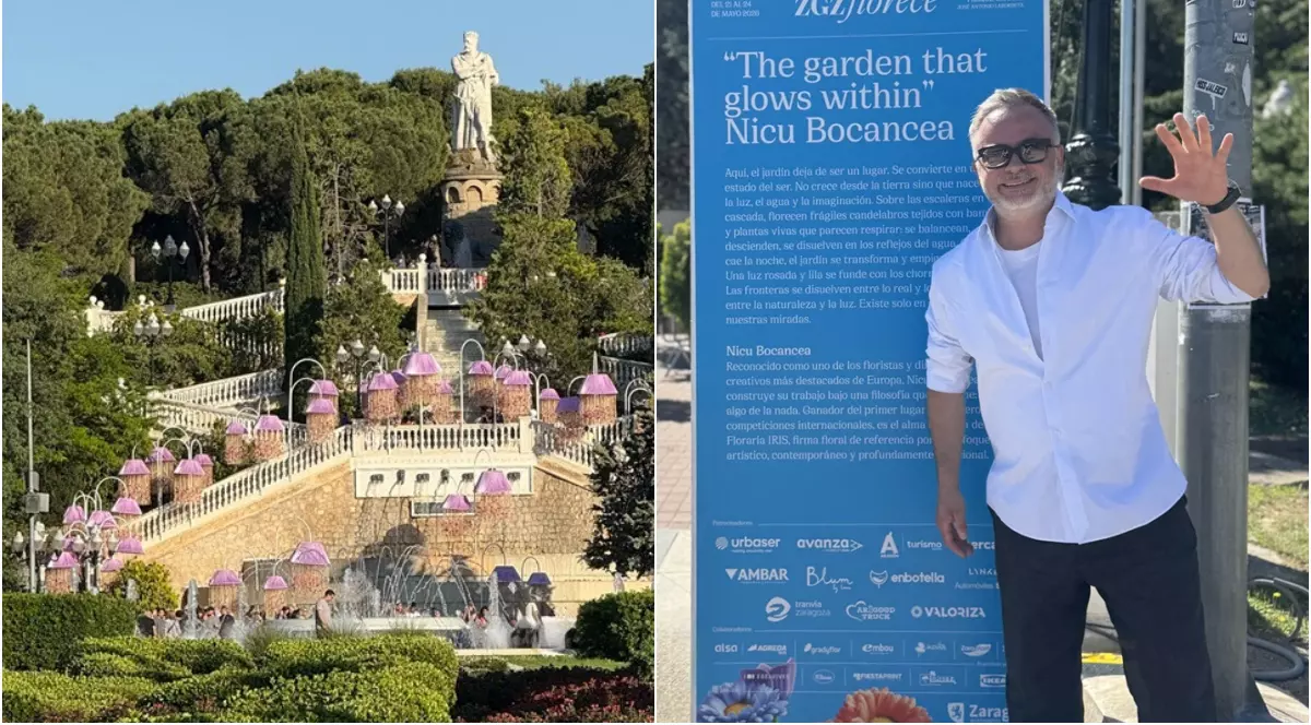 Nicu Bocancea a creat „Grădina care strălucește înăuntru” în Zaragoza (Spania)