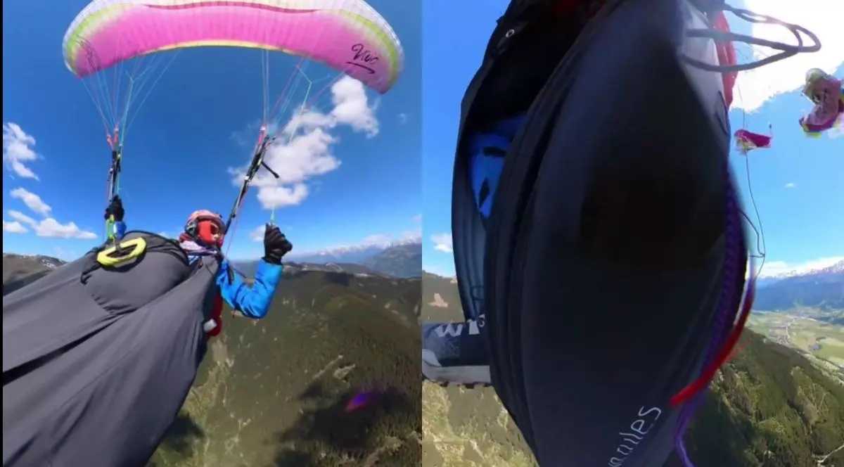 O femeie a fost lovită de un avion în aer, în timp ce zbura cu parapanta. Foto Colaj foto