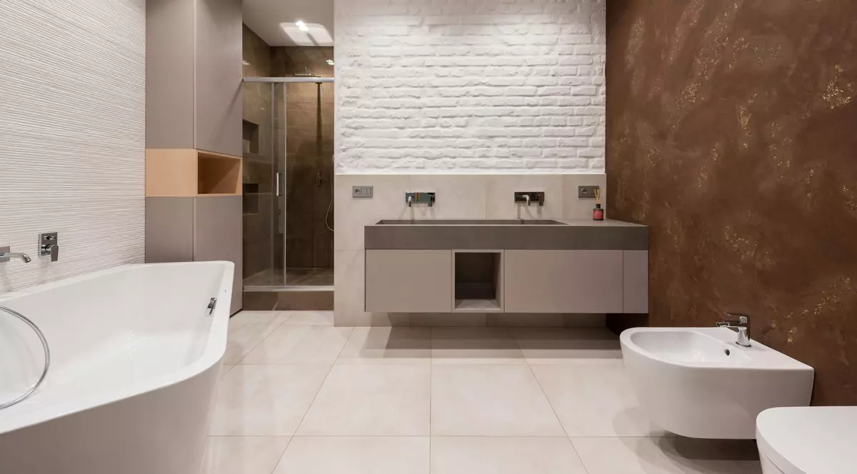 Inspirație de baie modernă pentru cei care iubesc stilul minimalist