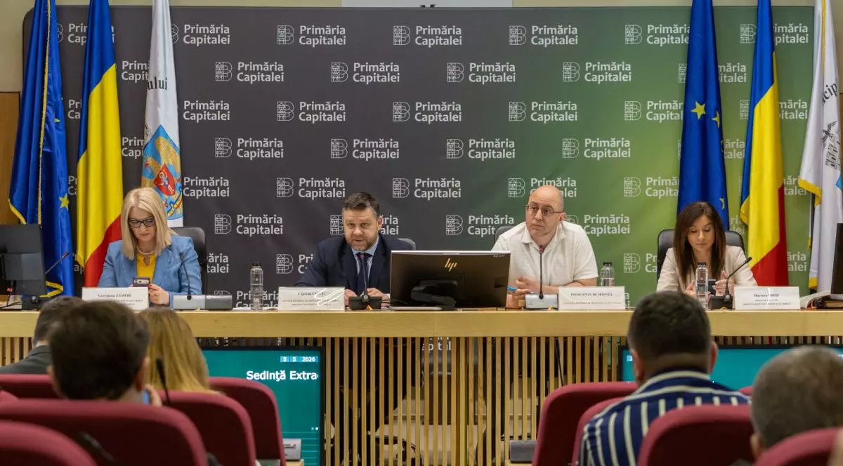 Ședința Consiliului General al Municipiului București, cu primarul Ciprian Ciucu la masă, din 5 mai 2026