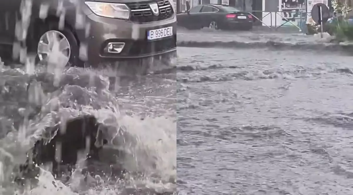 Furtuna a făcut ravagii în Pantelimon, județul Ilfov. Foto Captură video