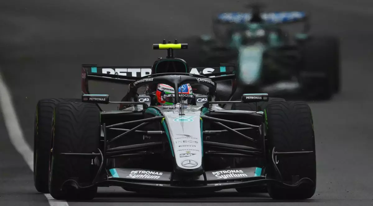 MONTREAL, QUEBEC - MAY 24: Andrea Kimi Antonelli of Italy driving the (12) Mercedes AMG Petronas F1 Team W17 heads to the grid prior to the F1 Grand Prix of Canada at Circuit Gilles-Villeneuve on May 24, 2026 in Montreal, Quebec. (Photo by Minas Panagiotakis/Getty Images)