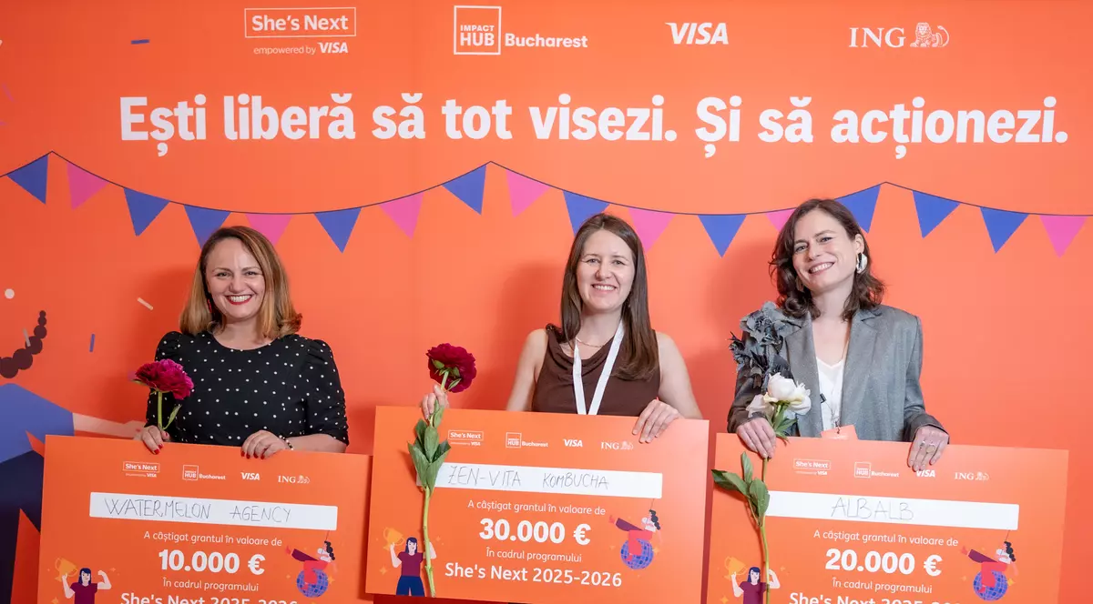 Trei antreprenoare din România câștigă granturi She’s Next în valoare totală de 60.000 de euro