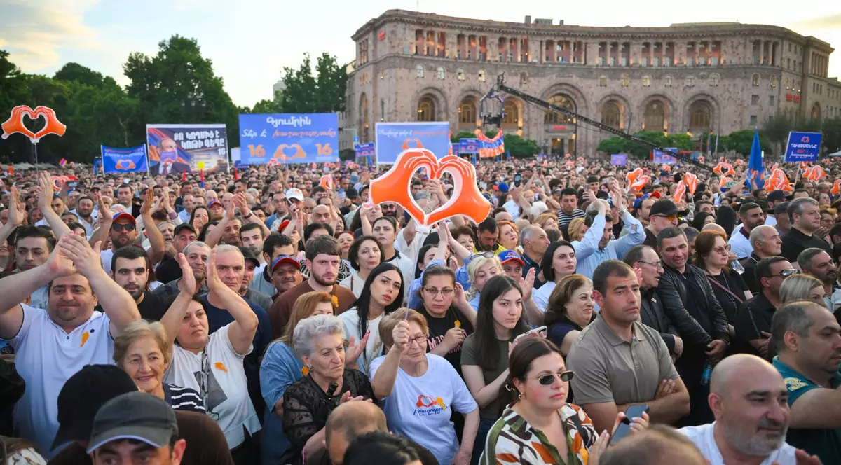 Miting electoral la Erevan. Imagine cu caracter ilustrativ Foto: Hepta