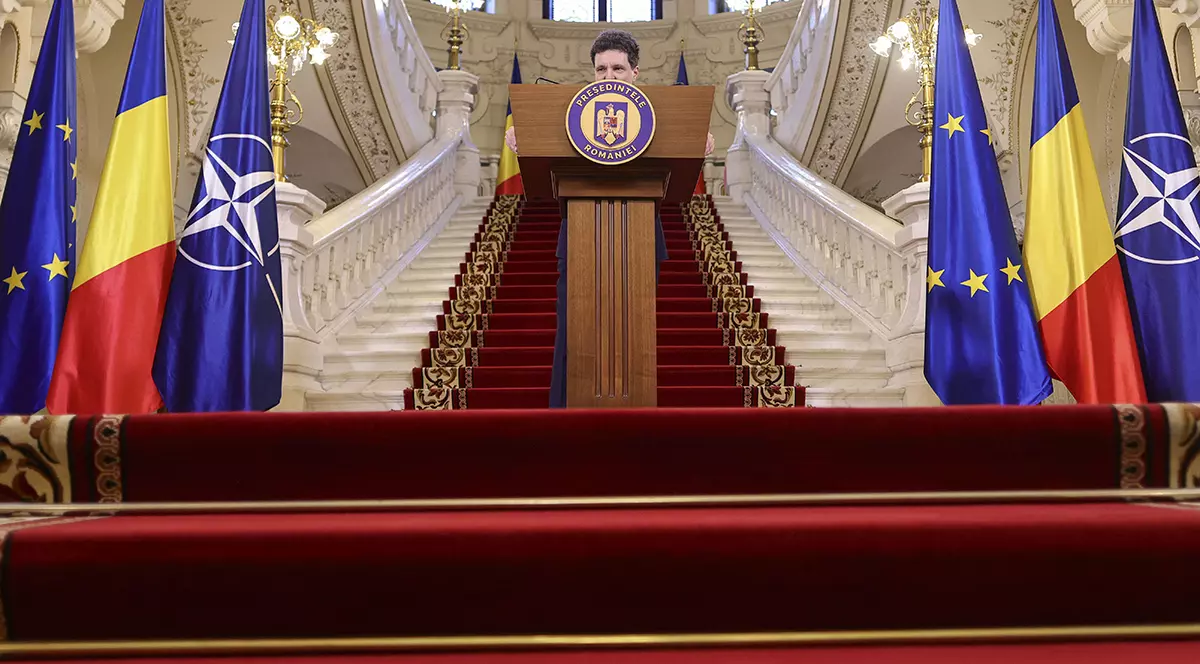 Presedintele Nicusor Dan, tine o conferinta de presa