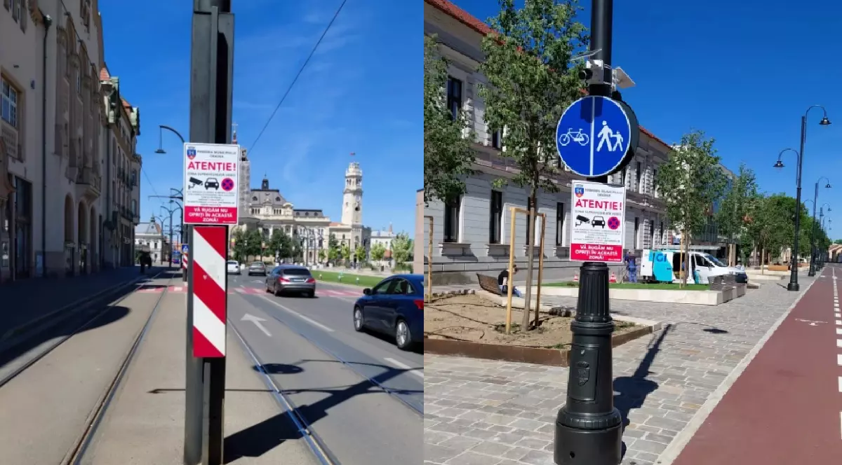Un sistem bazat pe inteligență artificială, implementat la Oradea, identifică automat șoferii care parchează pe trotuare