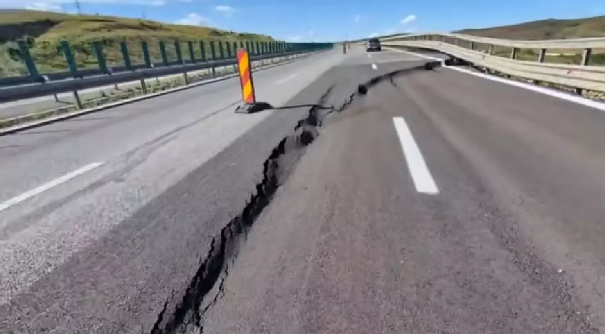 Drum surpat pe autostrada A10 Sebeș - Turda