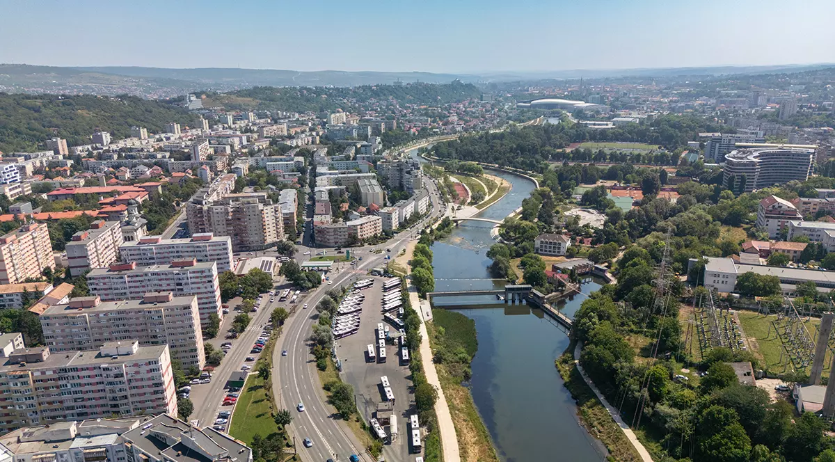 Orasul Cluj Napoca, vedere aeriana