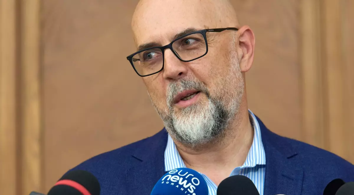 Liderul UDMR, Kelemen Hunor, în timpul unei conferințe de presă, la Parlament