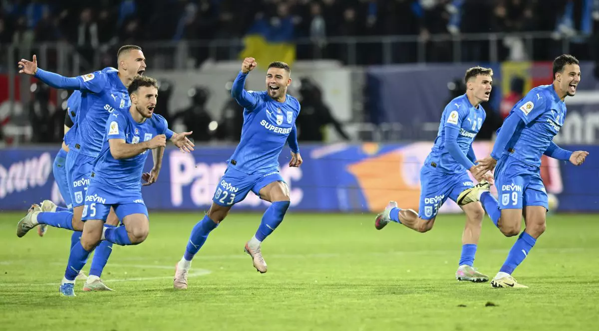 ROU, Cluj-Napoca: Universitatea Cluj goes against Universitatea Craiova The match counting for the Final of Romanian Cup was disputed on May 13th 2026 on Municipal Stadium from Sibiu Copyright: xAncaxTepeix,Image: 1098690282, License: Rights-managed, Restrictions: , Model Release: no