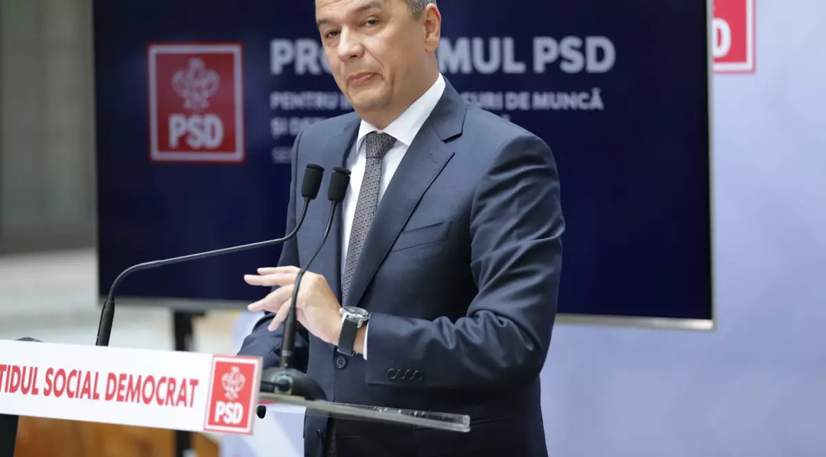 Sorin Grindeanu în conferință de presă FOTO Dumitru Angelescu