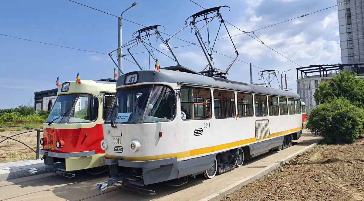 Linia modernă de tramvai de pe Bd. Expoziției a fost testată în premieră, fără călători, de tramvaiele Tatra