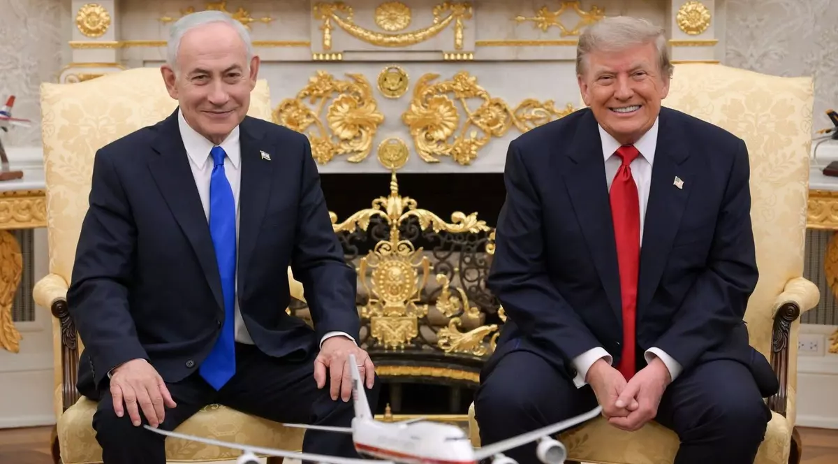28 iulie 2026, Casa Albă - Donald Trump (dreapta), alături de Benjamin Netanyahu (stânga) Foto: Profimedia
