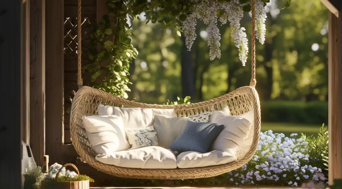 Cum integrezi balansoarul suspendat într-o grădină sau balcon de dimensiuni reduse?