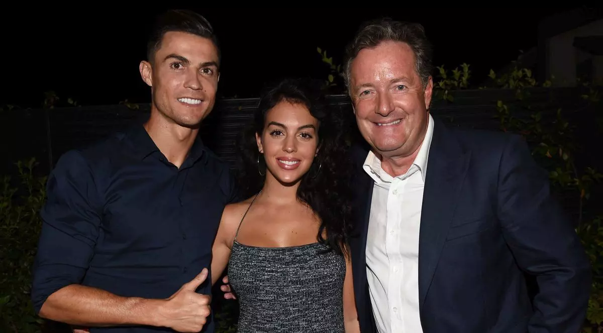 TURIN, ITALY - SEPTEMBER 12: Cristiano Ronaldo, Georgina Rodriguez and Piers Morgan celebrate the launch of new CR7 Play It Cool with friends and family on September 12, 2019 in Turin, Italy. (Photo by Tullio M. Puglia/Getty Images for CR7 Play It Cool)