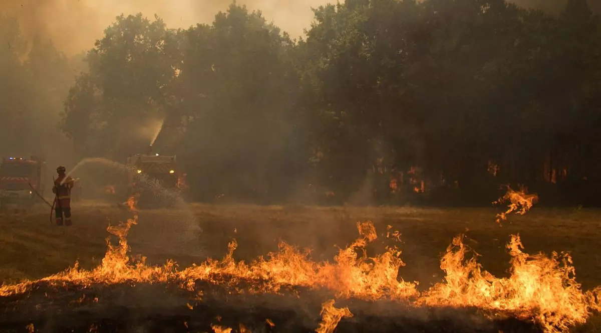 Incendiu devastator de vegetație în Franța. Sursă foto: Getty Images.