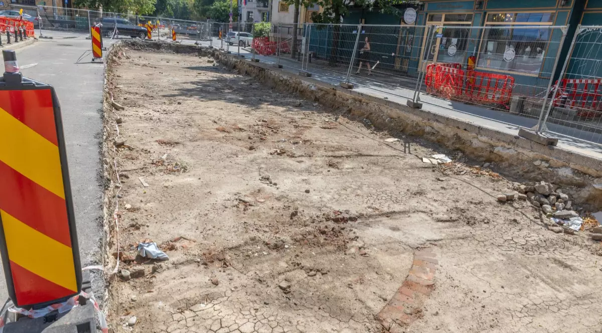 Șantierul început pentru reabilitarea unor șine de tramvai din București