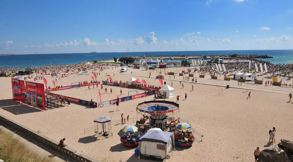 A photo taken August 08, 2008 of Eforie Nord's seaside touristic resort (260 km east from Bucharest).,Image: 58649602, License: Rights-managed, Restrictions: , Model Release: no