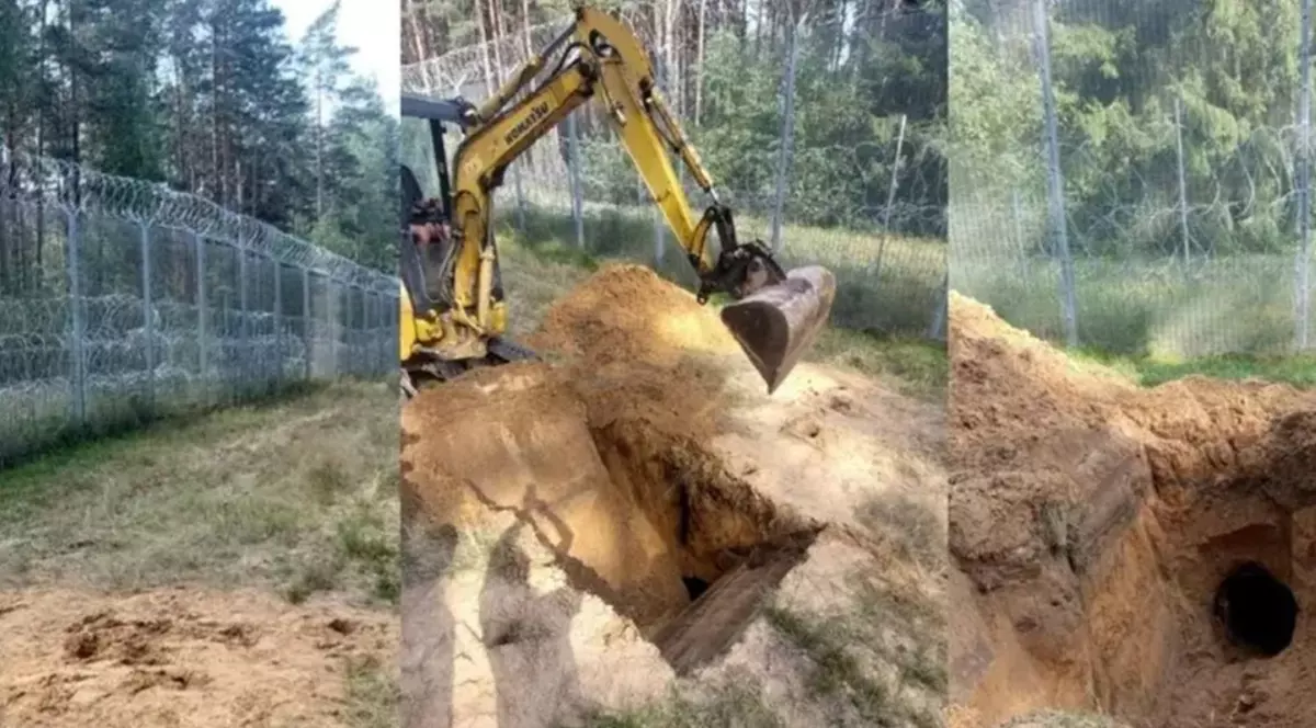 Tunel descoperit de Lituania la granița cu Belarus Captură X @ByPolskieradio