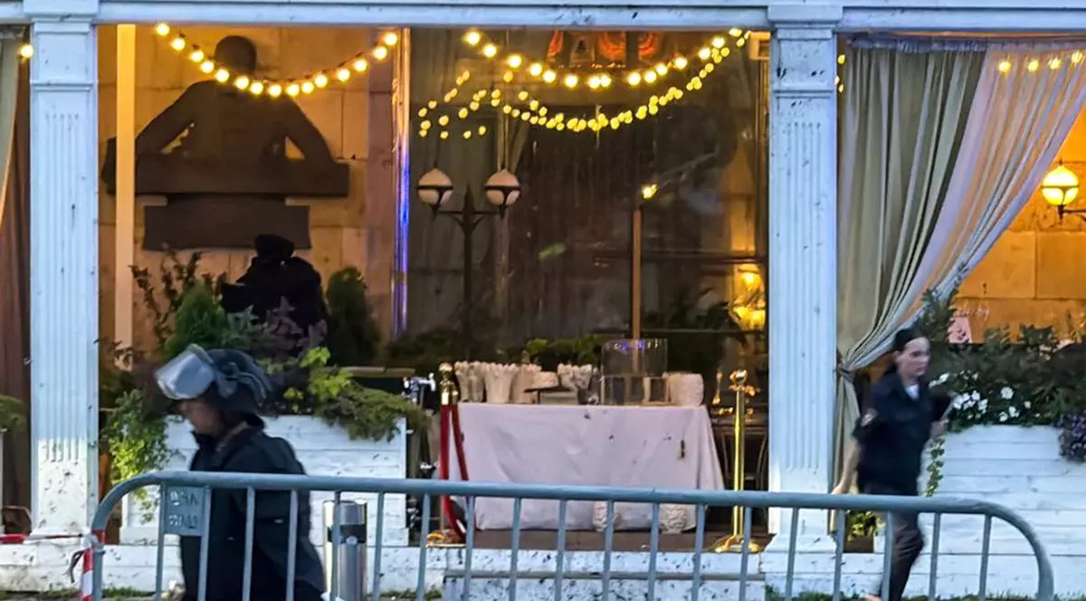 Zona exploziei de la restaurantul Balzi Rossi din Moscova Foto: Profimedia
