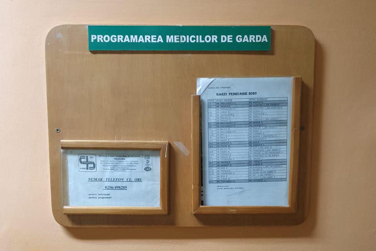 Au Pus Gărzile La Loc Clinica Orl A Spitalului Municipal Timișoara A Repus Tabelul Cu Gărzi După Articolul Libertatea Stiri știri Romania Libertatea Libertatea